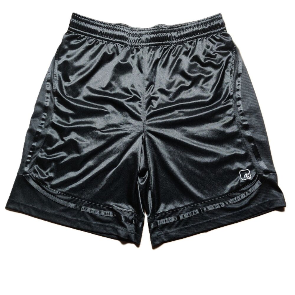 AND1 Basketball Shorts XL Black Shiny Athletic Gym Training Performance